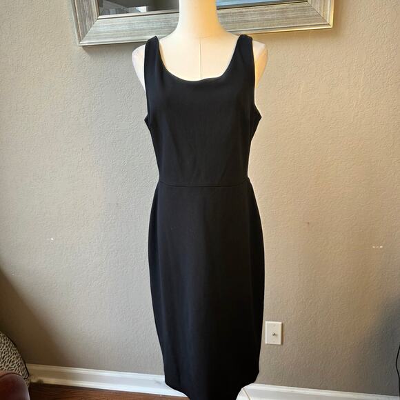 Betsey Johnson Women Slinky Scoop Stretch Sleeveless Sheath Dress Size 10 Black - Picture 2 of 6